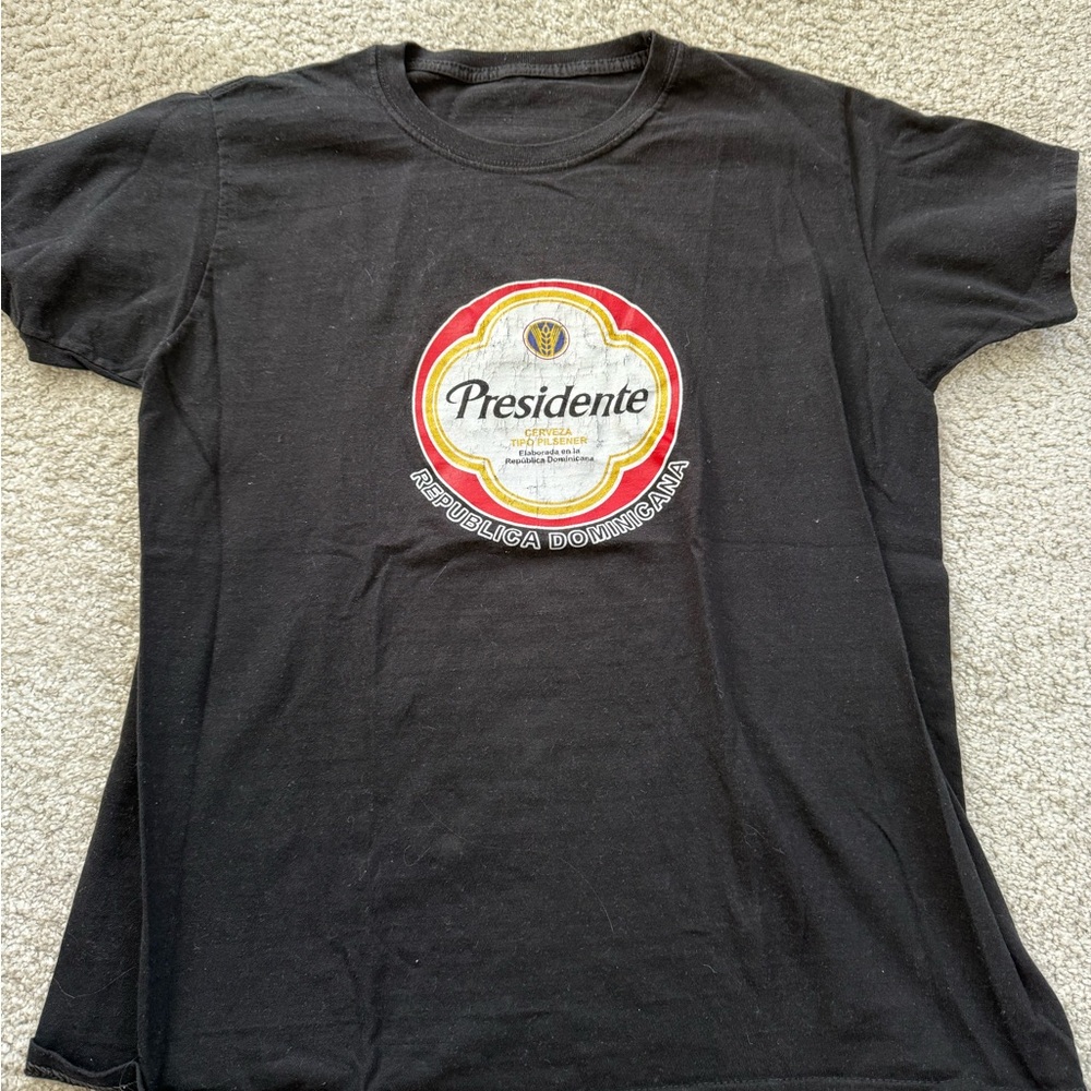 Vintage Black Graphic Tee - Presidente